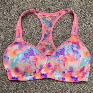 Pink sports bra